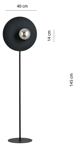 Emibig modern állólámpa oslo fekete grafit emi1186/lp