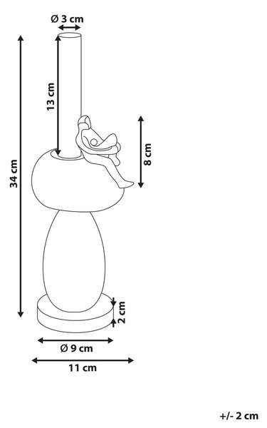 Gyertyatartó BARICE Márvány 34 cm Színes
