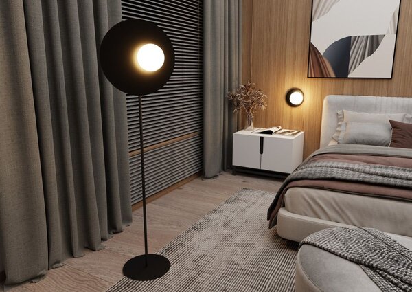 Emibig modern állólámpa oslo fehér fekete emi1187/lp