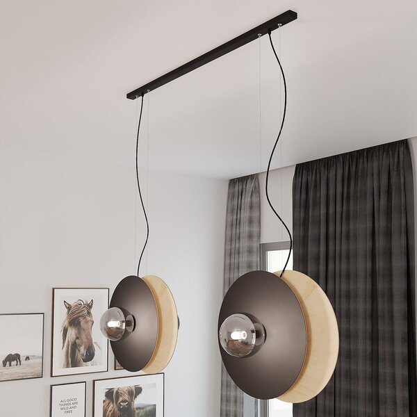 Emibig modern skandináv függeszték soho barna fekete grafit emi1302/4