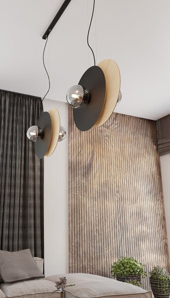 Emibig modern skandináv függeszték soho barna fekete grafit emi1302/4