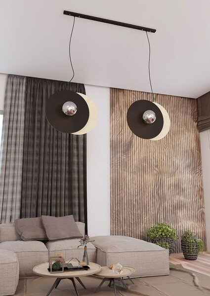 Emibig modern skandináv függeszték soho barna fekete grafit emi1302/4