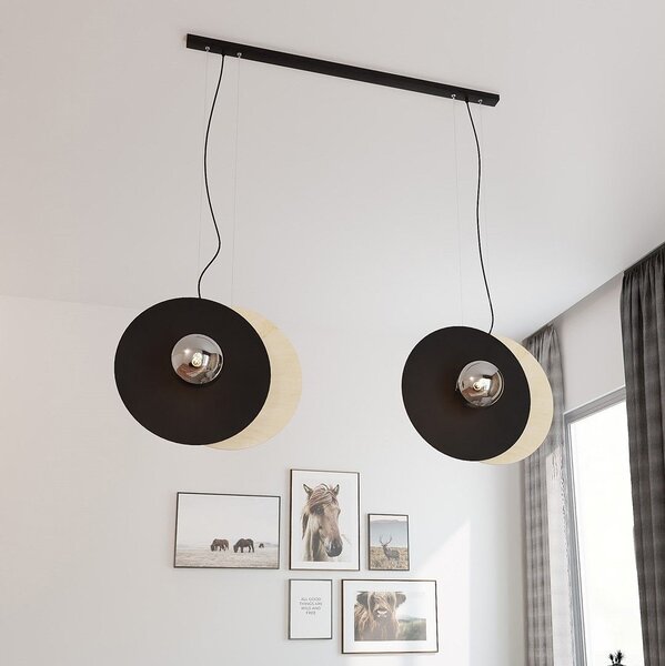 Emibig modern skandináv függeszték soho barna fekete grafit emi1302/4