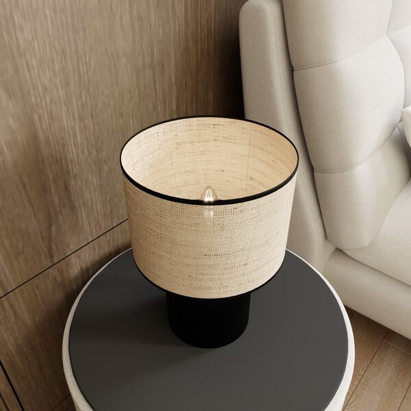 Emibig modern asztali lámpa aspen bézs fekete emi1324/ln1
