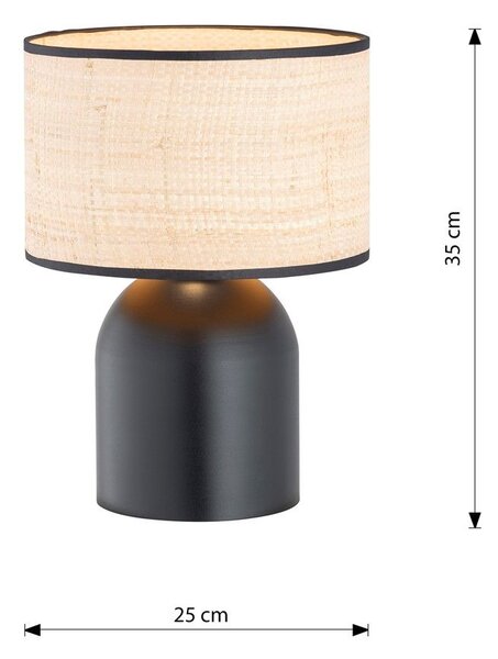 Emibig modern asztali lámpa aspen bézs fekete emi1324/ln1