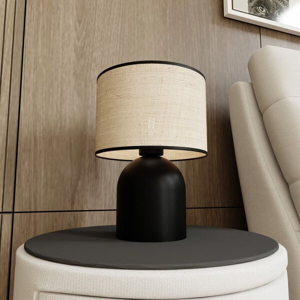 Emibig modern asztali lámpa aspen bézs fekete emi1324/ln1