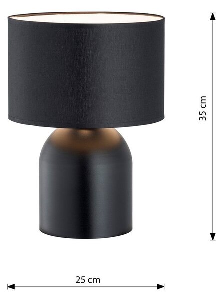 Emibig modern asztali lámpa aspen fehér fekete emi1322/ln1