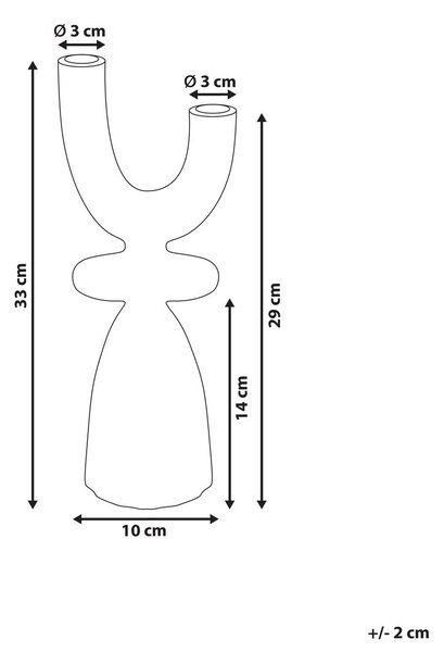 Gyertyatartó KRADENIK Fém 33 cm Arany