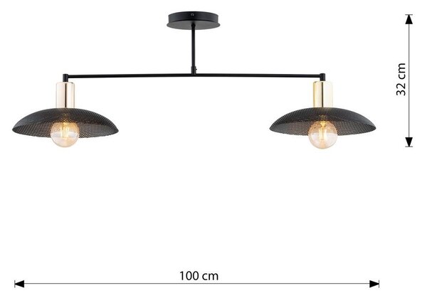 Emibig modern mennyezeti lámpa spirit fekete emi1320/2