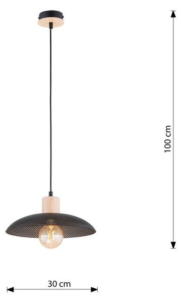 Emibig modern függeszték kobe fekete emi1318/1