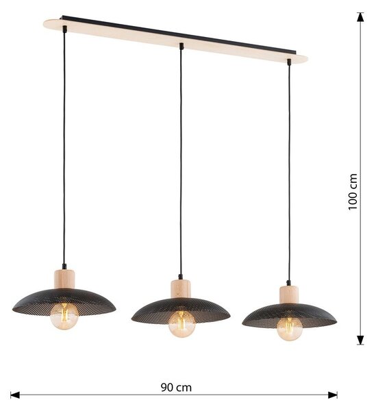 Emibig modern függeszték kobe fekete emi1318/3