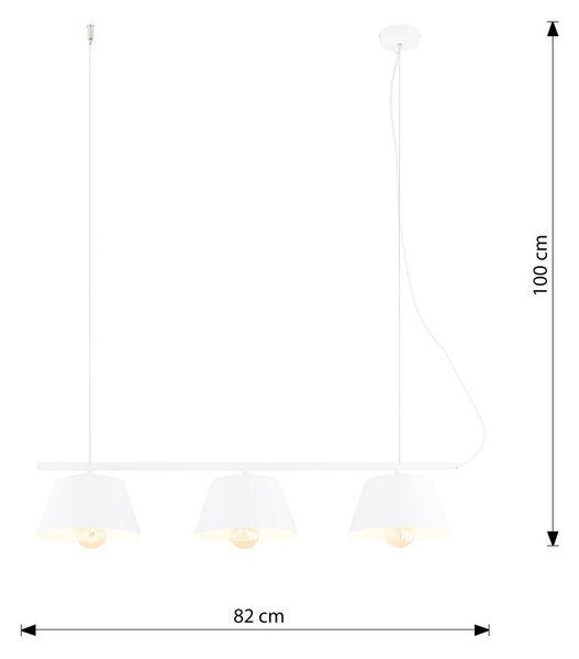 Emibig modern függeszték gelato fehér emi1338/3