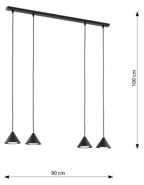 Emibig modern függeszték elit fekete arany emi1330/4
