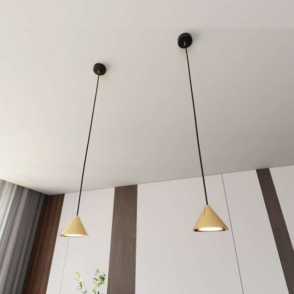 Emibig modern függeszték elit fekete arany emi1329/1
