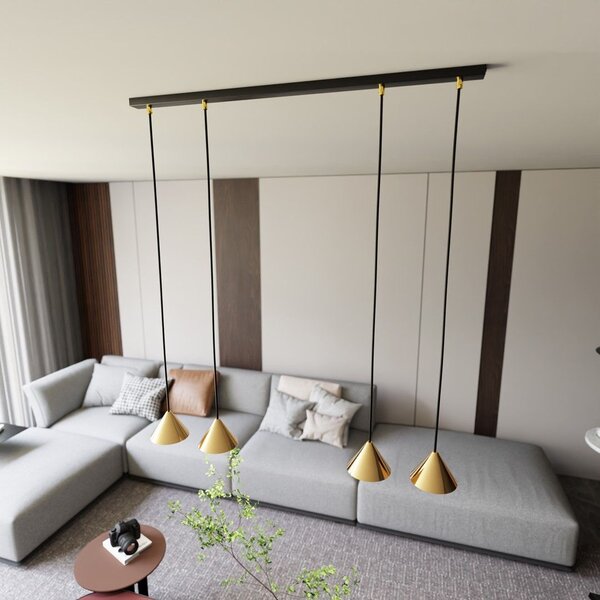 Emibig modern függeszték elit fekete arany emi1329/4