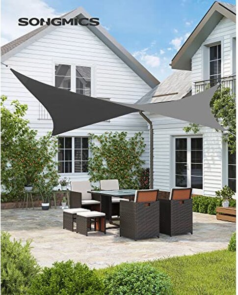 SONGMICS napvitorla 2x3 m füstszürke