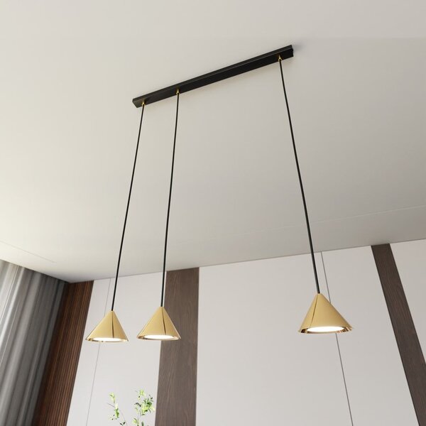 Emibig modern függeszték elit fekete arany emi1329/3