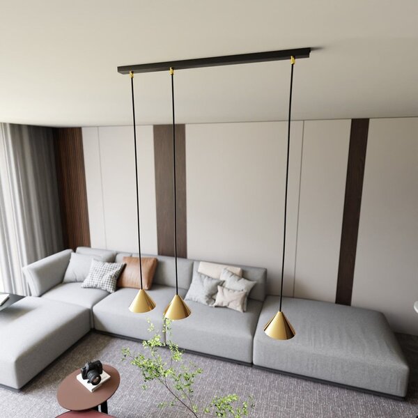Emibig modern függeszték elit fekete arany emi1329/3