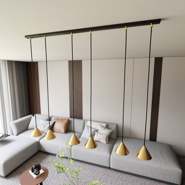 Emibig modern függeszték elit fekete arany emi1329/6