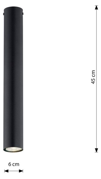 Emibig modern spot lámpa tecno fekete emi1316/1l
