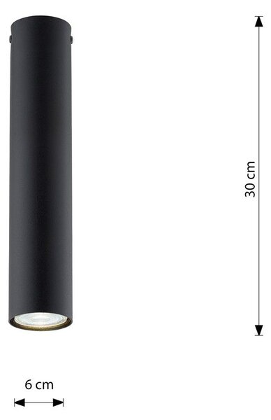 Emibig modern spot lámpa tecno fekete emi1316/1m