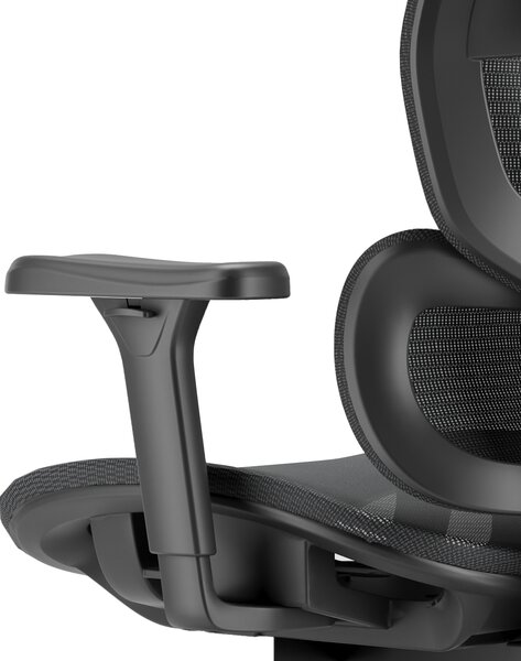 Ergonomikus irodai szék, forgószék, fekete hálós (E13 BLACK)