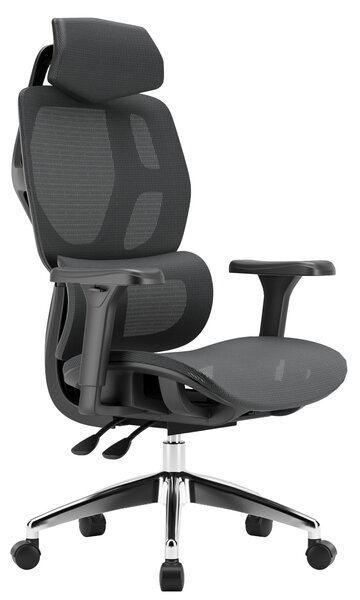 Ergonomikus irodai szék, forgószék, fekete hálós (E13 BLACK)