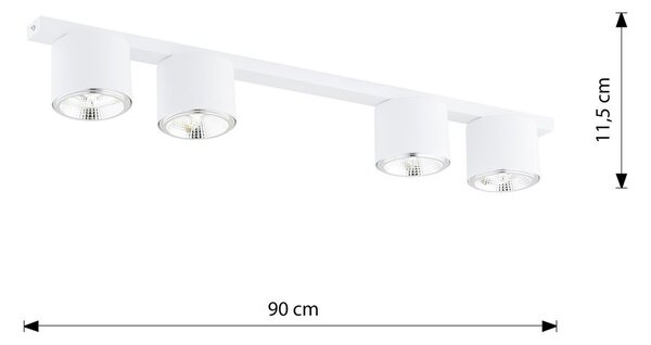 Emibig modern mennyezeti lámpa nano fehér emi1311/4