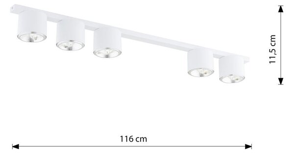 Emibig modern mennyezeti lámpa nano fehér emi1311/5
