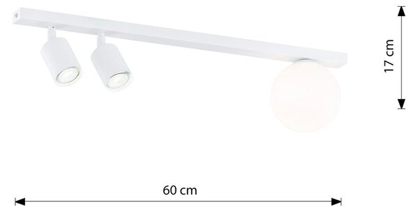 Emibig modern mennyezeti lámpa baster fehér fekete emi1315/3