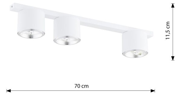 Emibig modern mennyezeti lámpa nano fehér emi1311/3