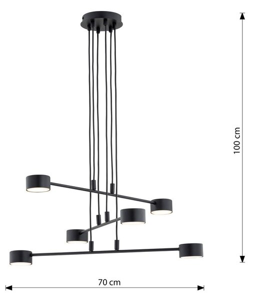 Emibig modern függeszték modus fekete emi1339/6