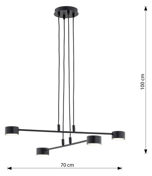 Emibig modern függeszték modus fekete emi1339/4