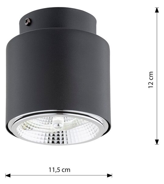 Emibig modern spot lámpa nano fekete emi1310/1