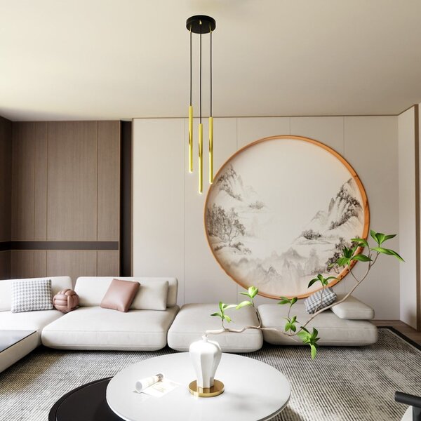Emibig modern függeszték selter fekete arany emi1332/3prem