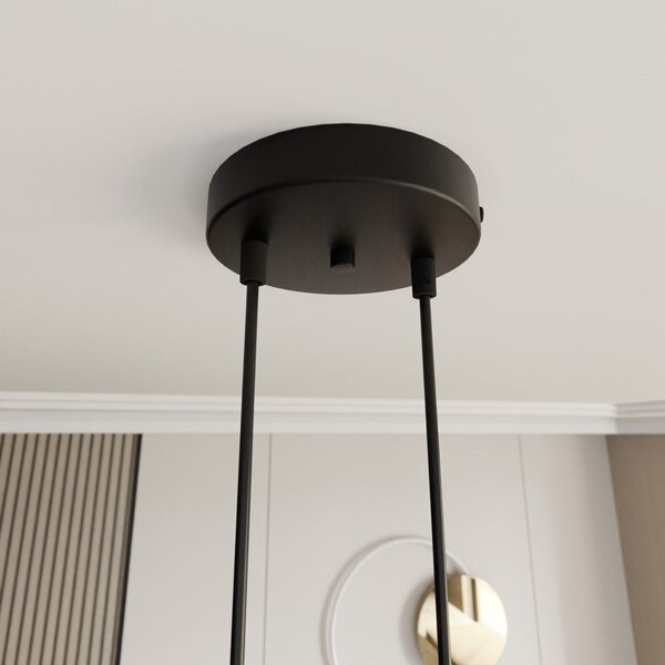 Emibig modern függeszték motif fekete arany emi1325/2
