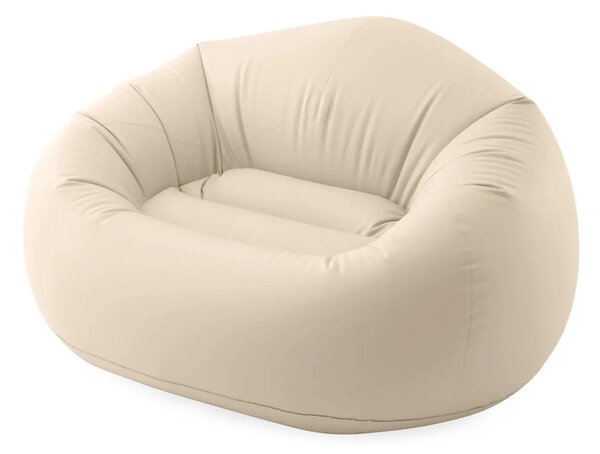 Felfújható fotel, Intex Beanless Bag, 137 x 127 x 74 cm, bézs, puha matt felületű kialakítás (66505NP)