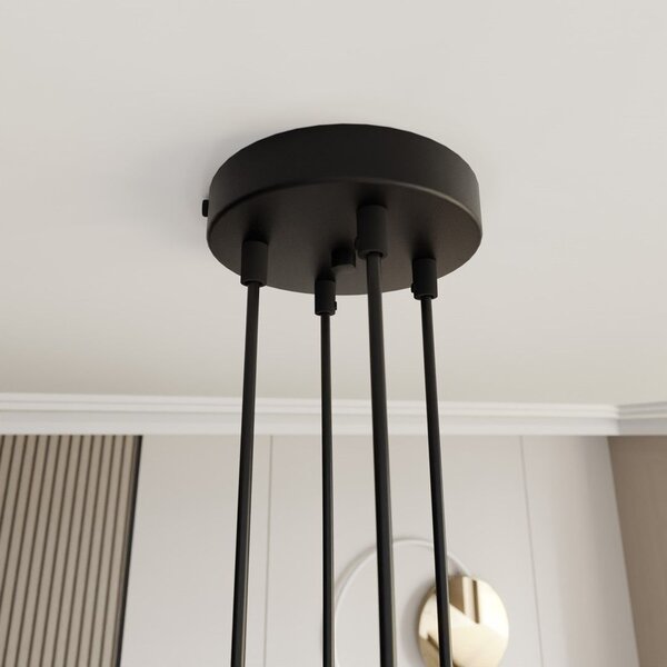 Emibig modern függeszték motif fekete arany emi1327/4