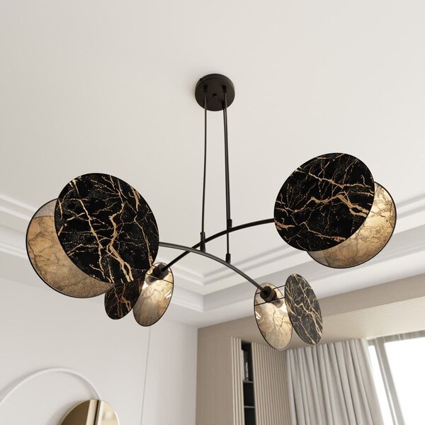 Emibig modern függeszték motif fekete arany emi1327/4