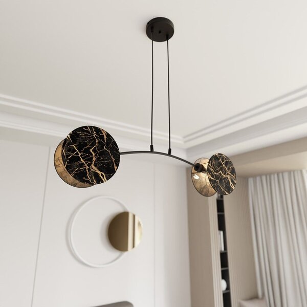 Emibig modern függeszték motif fekete arany emi1327/2