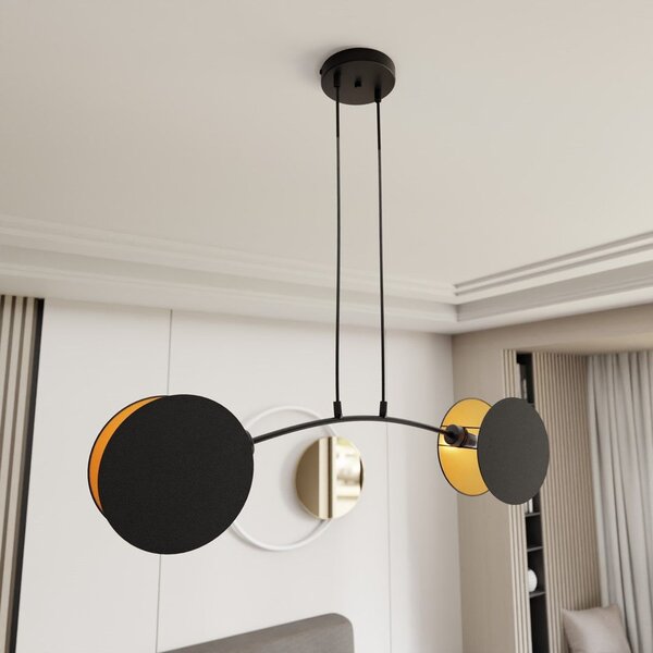 Emibig modern függeszték motif fekete arany emi1325/2