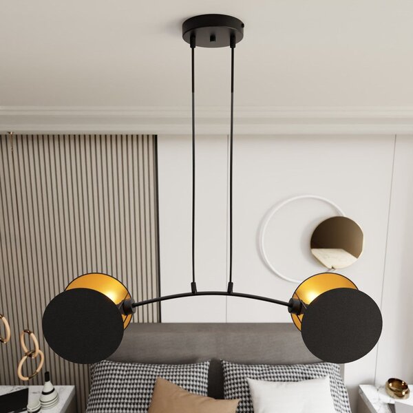 Emibig modern függeszték motif fekete arany emi1325/2