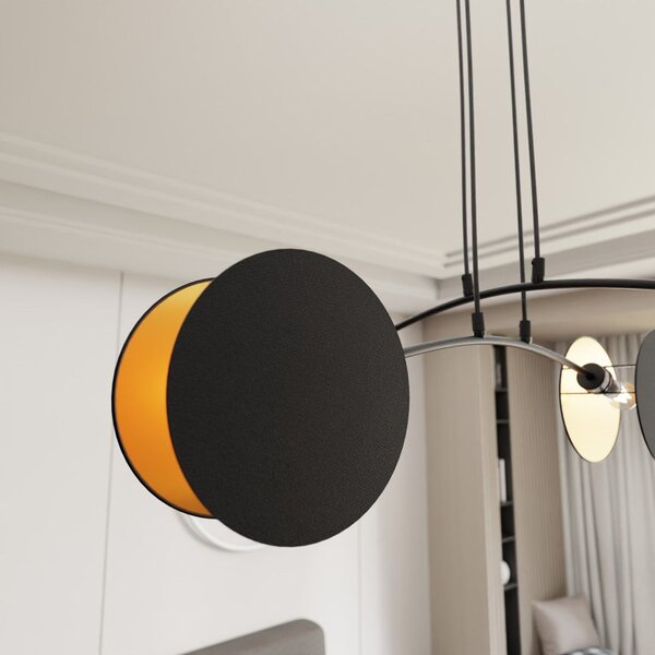 Emibig modern függeszték motif fekete arany emi1325/4