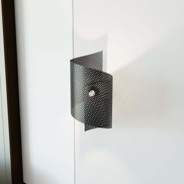 Emibig modern fali lámpa spiral fekete emi1357/1