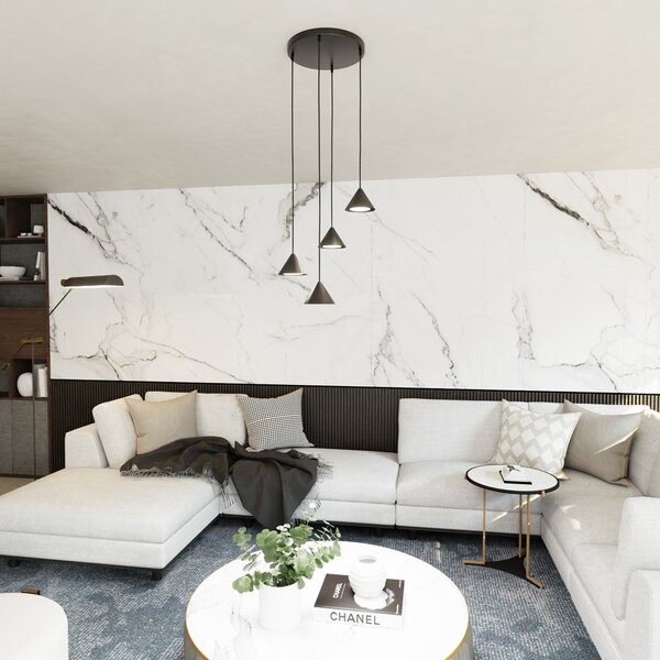 Emibig modern függeszték elit fekete emi1330/4prem