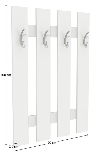 KONDELA Fogaspanel, fehér, KORADO NEW KV11