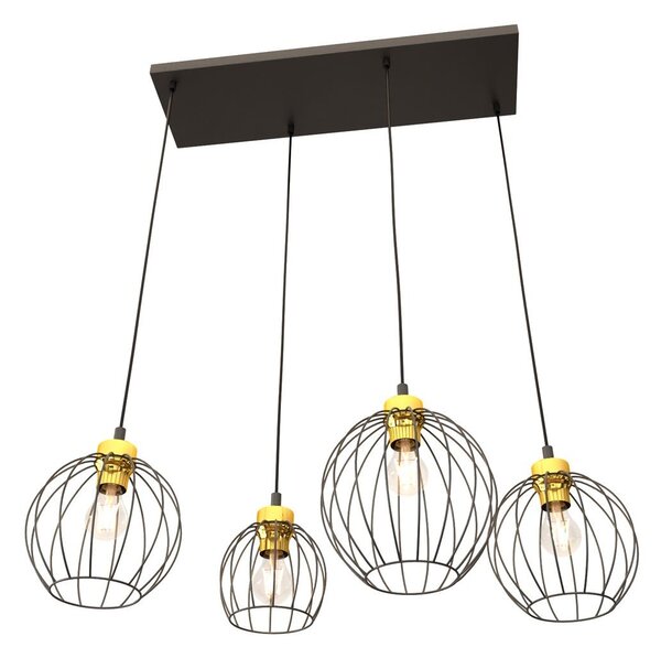 Emibig modern függeszték nando fekete arany emi1368/4