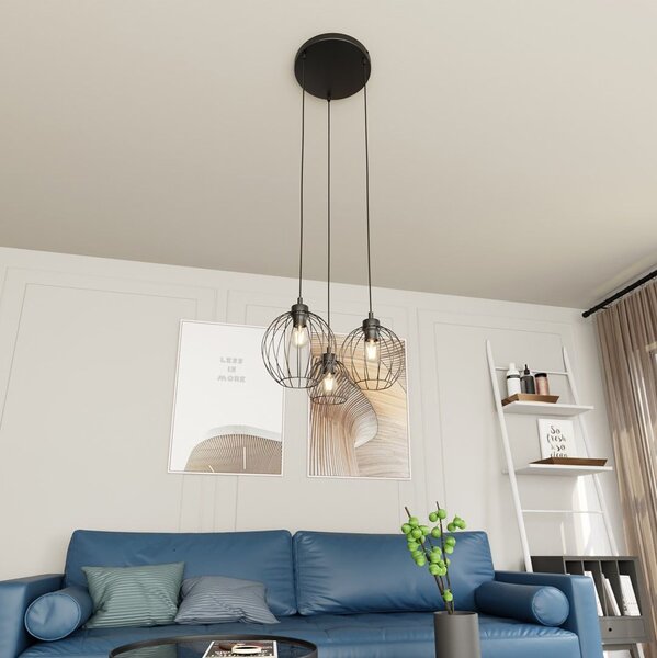 Emibig modern függeszték nando fekete emi1369/3prem