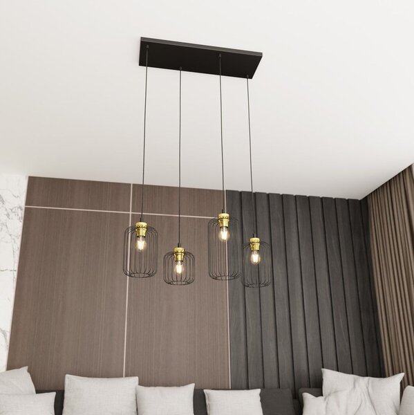 Emibig modern függeszték vander fekete arany emi1364/4