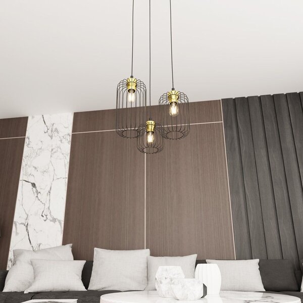 Emibig modern függeszték vander fekete arany emi1364/3prem